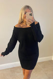 Off The Shoulder Knitted Dress