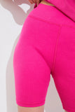 Ribbed High Waisted Cycling Shorts