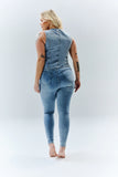 Denim Crew Neck Waistcoat