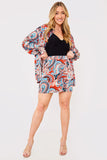 Paisley Print Mini Skirt