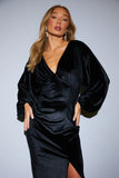 Velvet Bust Detail Maxi Dress