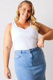 Ribbed Sweatheart Neckline Bodysuit