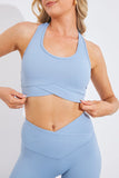 Soft Touch Cross over Band Detail Medium Support Sports Bra