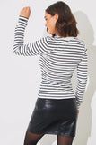 Stripe Cotton Long Sleeve T-Shirt
