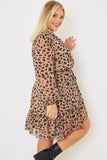 Leopard Print Wrap Dress