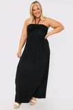 Halterneck Ruched Front Midaxi Dress