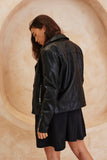 Faux Leather Biker Jacket