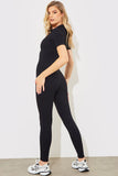Built-In Bra Half Zip Short Sleeve Sculpt and Control Unitard