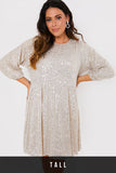 Sequin Smock Mini Dress