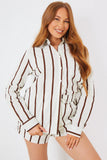 Stripe Linen Look Co-Ord Shirt