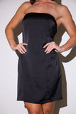 Satin Bandeau Mini Dress