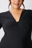 Slinky Twist Front Short Sleeve Top