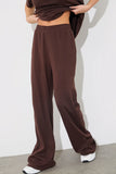 V Neck T Shirt And Wide Leg Trouser Set