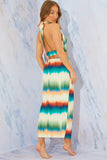 Ombre Twist Front Midi Skirt
