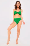 Textured Crinkle High Leg Bikini Bottoms