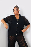 Crochet Button Down Co-Ord Shirt
