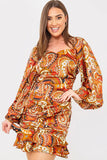 Paisley Ruffle Skirt