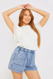 Paper Bag Denim Short