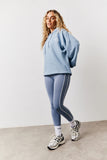 Blue Fits Sports Club Graphic Oversized Hoodie
