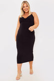 Twist Bust Midi Dress