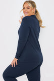 Button Through Ribbed Co Ord Shirt
