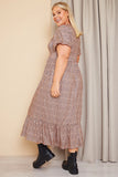 Frill Hem Midaxi Dress