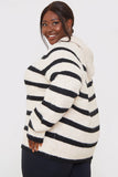 Recycled Stripe Knitted Hoodie