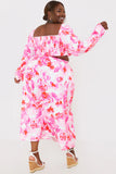 Thigh Split Midi Skirt
