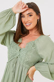 Lace Detail Mini Dress