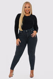 Washed High Waisted Skinny Jeans