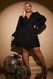 Jaquard Wrap Smock Dress