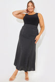 Woven Polka Dot Midaxi Skirt
